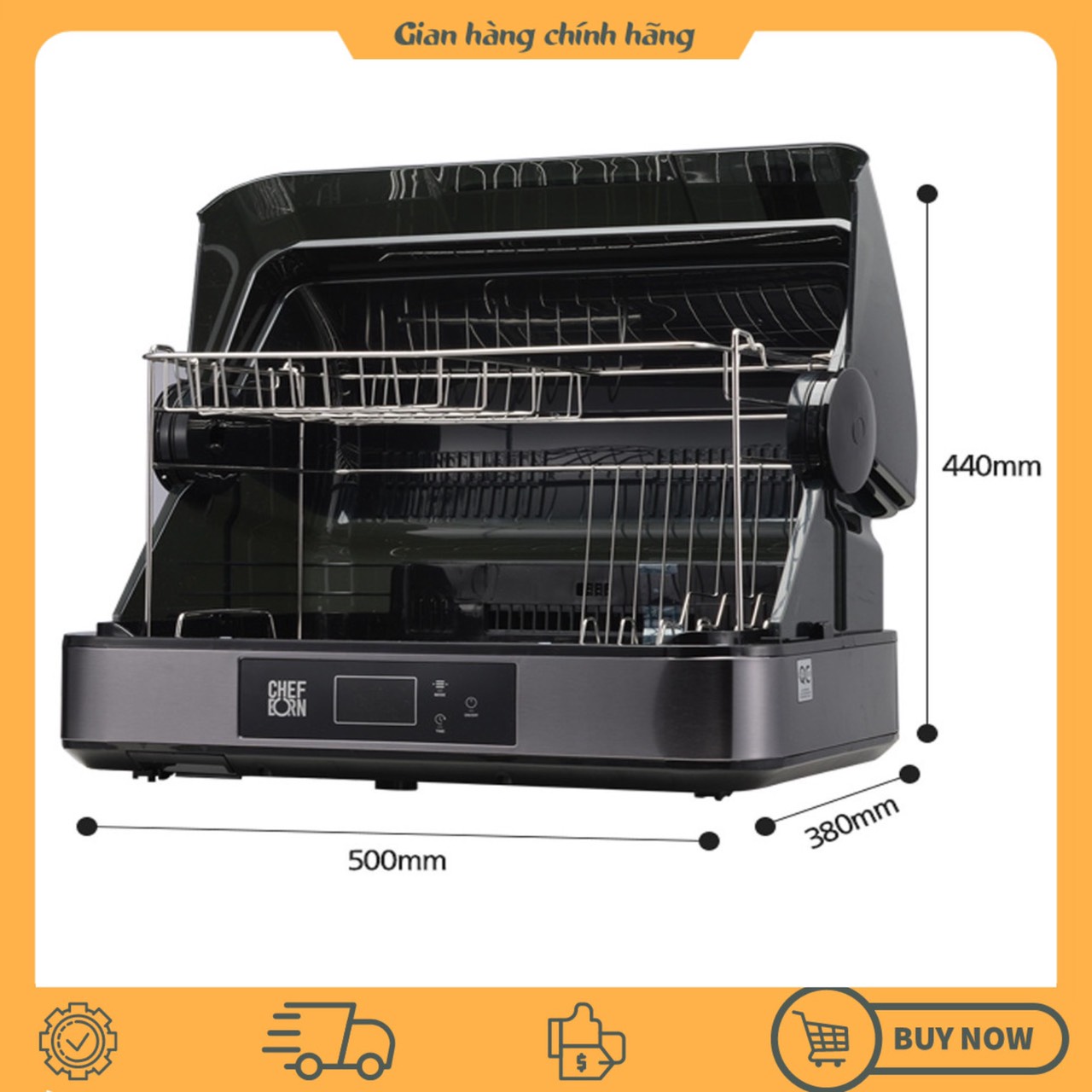 Máy sấy bát Chefborn dung tích 65 lít