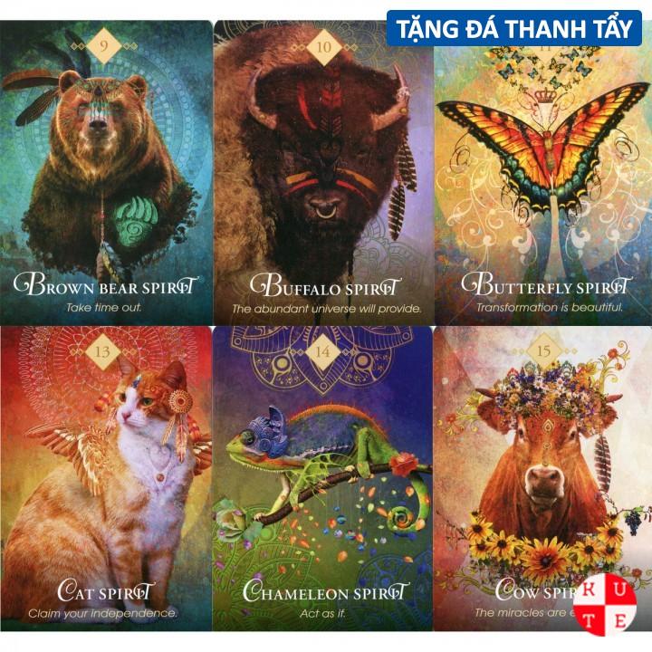 Bộ Bài Spirit Animal Oracle 68 Lá Bài Tặng File Tiếng Anh Và Đá Thanh Tẩy B4