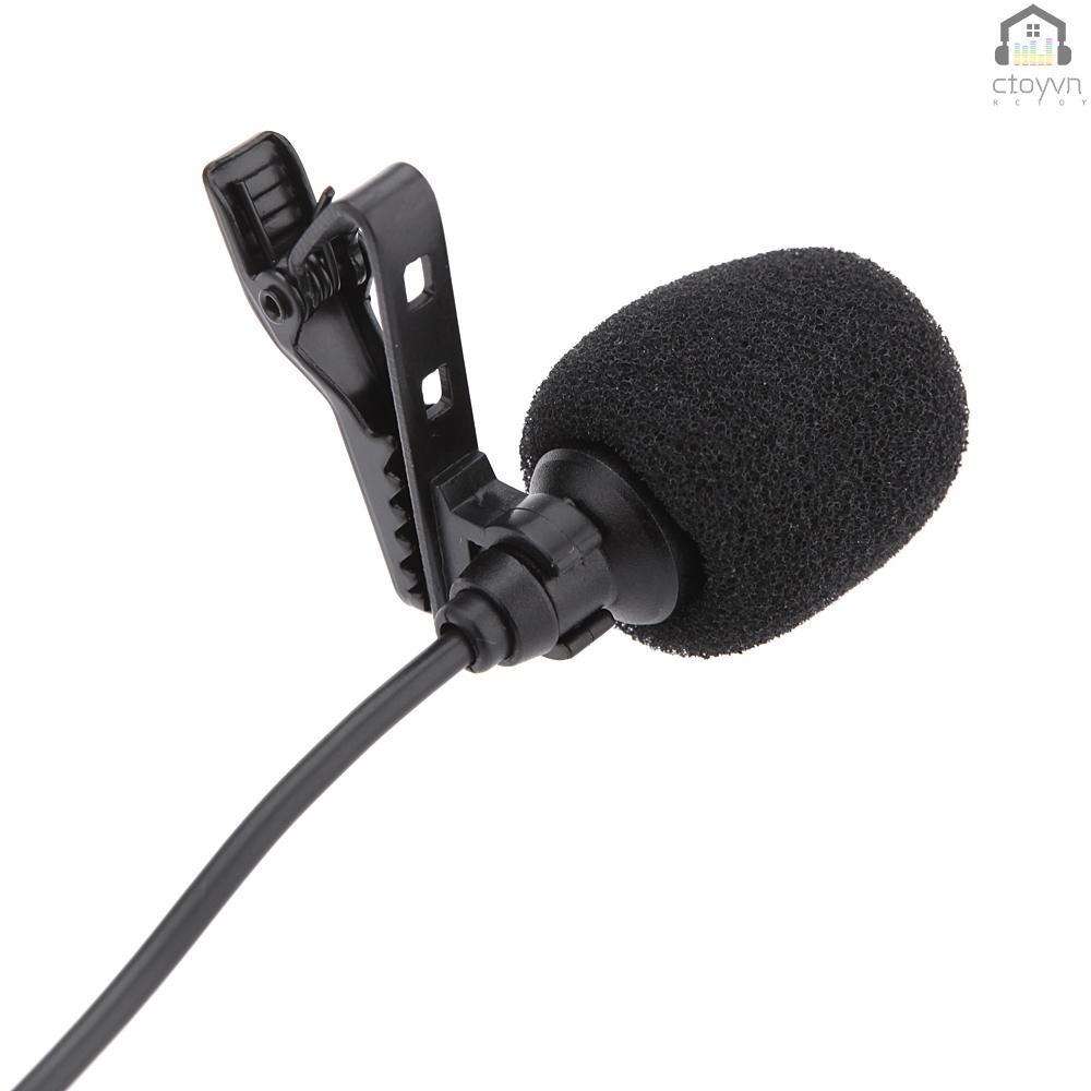 Micro kẹp cổ áo bằng kim loại 3.5mm cho máy tính/laptop