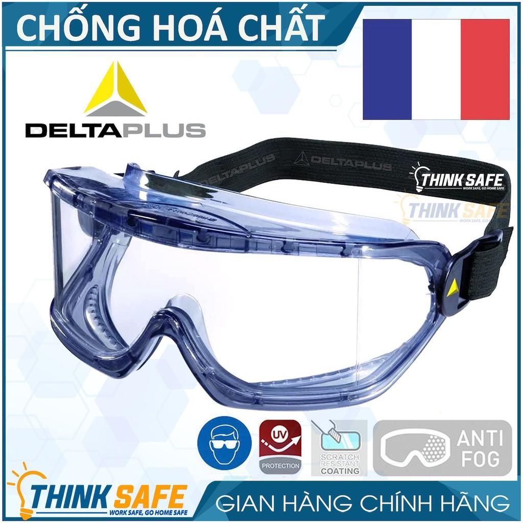 Kính bảo hộ chống hóa chất Delta plus Galeras Mắt kính chống bụi, chống đọng sương, ôm theo dáng mặt, đeo được kính cận