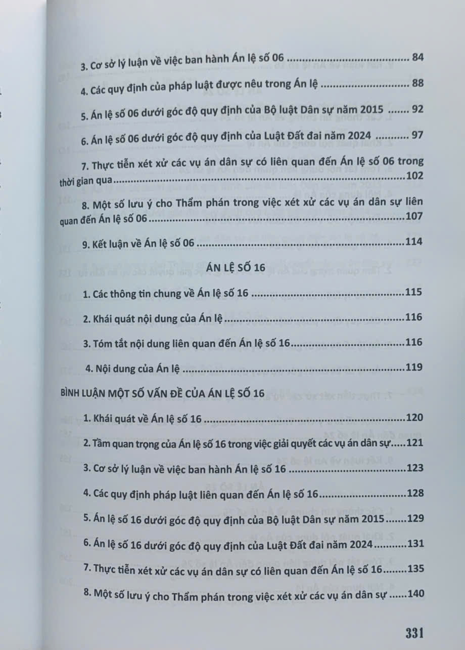 Bình luận các án lệ tranh chấp về đất đai – Góc nhìn từ thực tiễn xét xử của Thẩm phán (tập 1 và 2)
