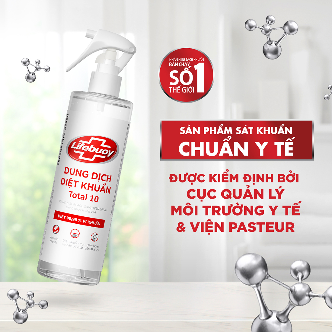 Xịt rửa tay bảo vệ tay khỏi khuẩn Lifebuoy
