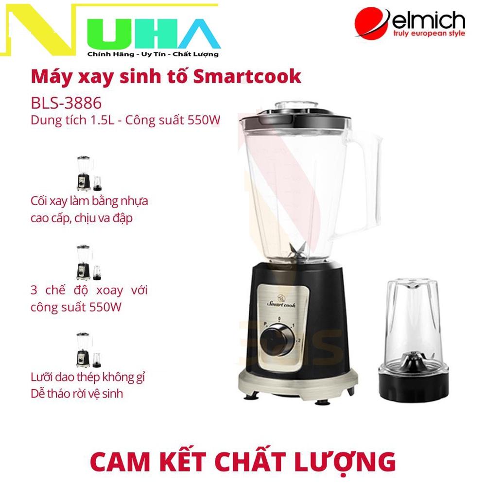 Máy xay sinh tố Smartcook thương hiệu của Elmich máy xay sinh tố đa năng Smartcook BLS-3886 - Công nghệ Châu Âu_hàng chính hãng