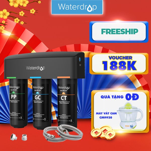 Bộ lọc gầm Waterdrop WD-TSA-10 kết nối trực tiếp 3 tầng