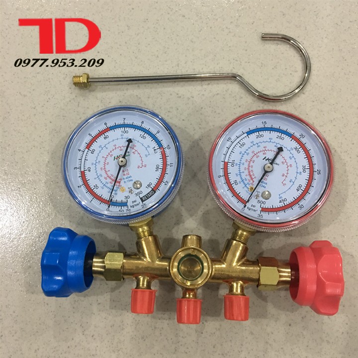 Đồng hồ gas đôi, đồng hồ đo áp suất gas máy lạnh CT 536H