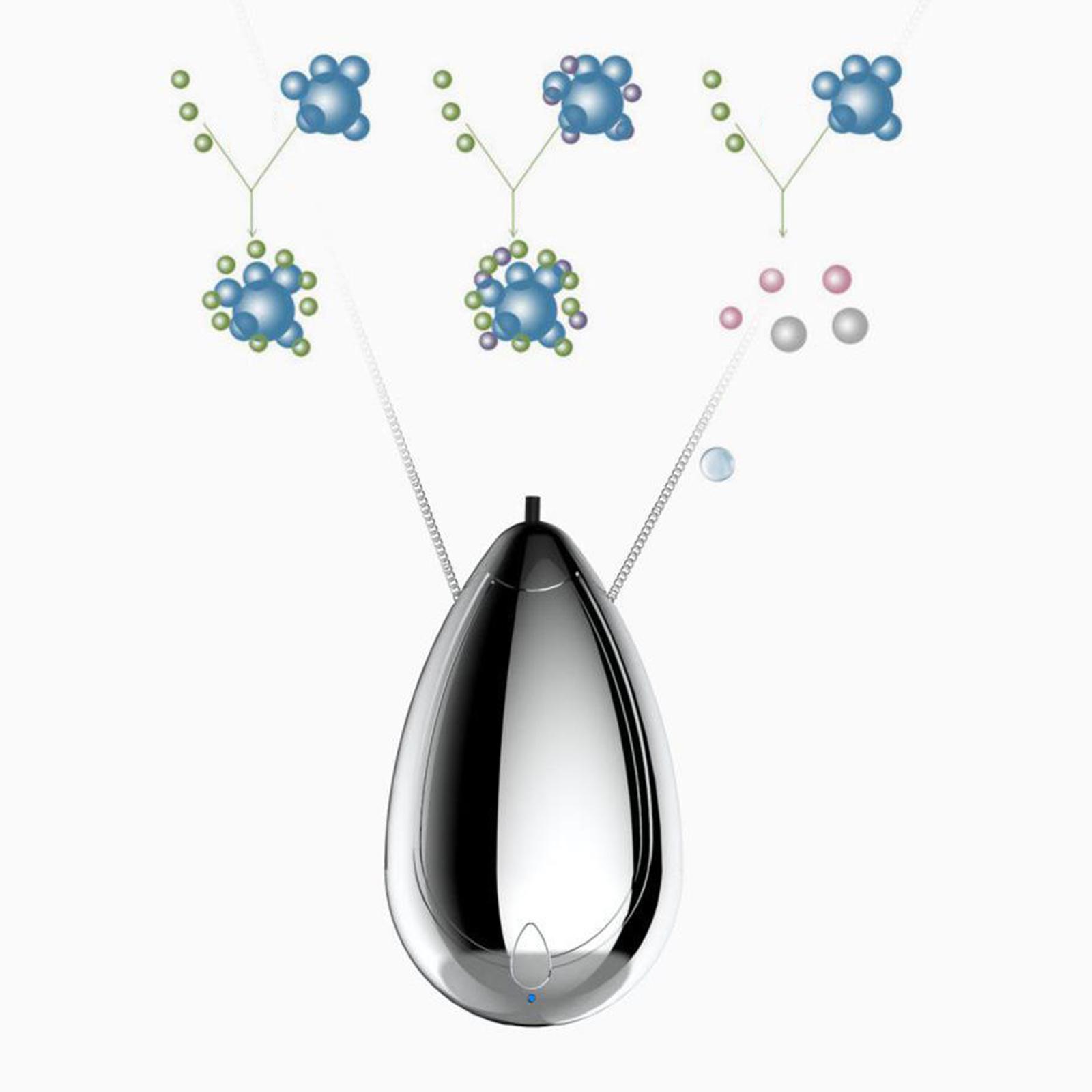 Wearable Air Purifier Super Quiet Personal Negative Ion Generator USB Portable Travel Size Necklace Style 20 millions/cm² Negative Nanometer Ions
