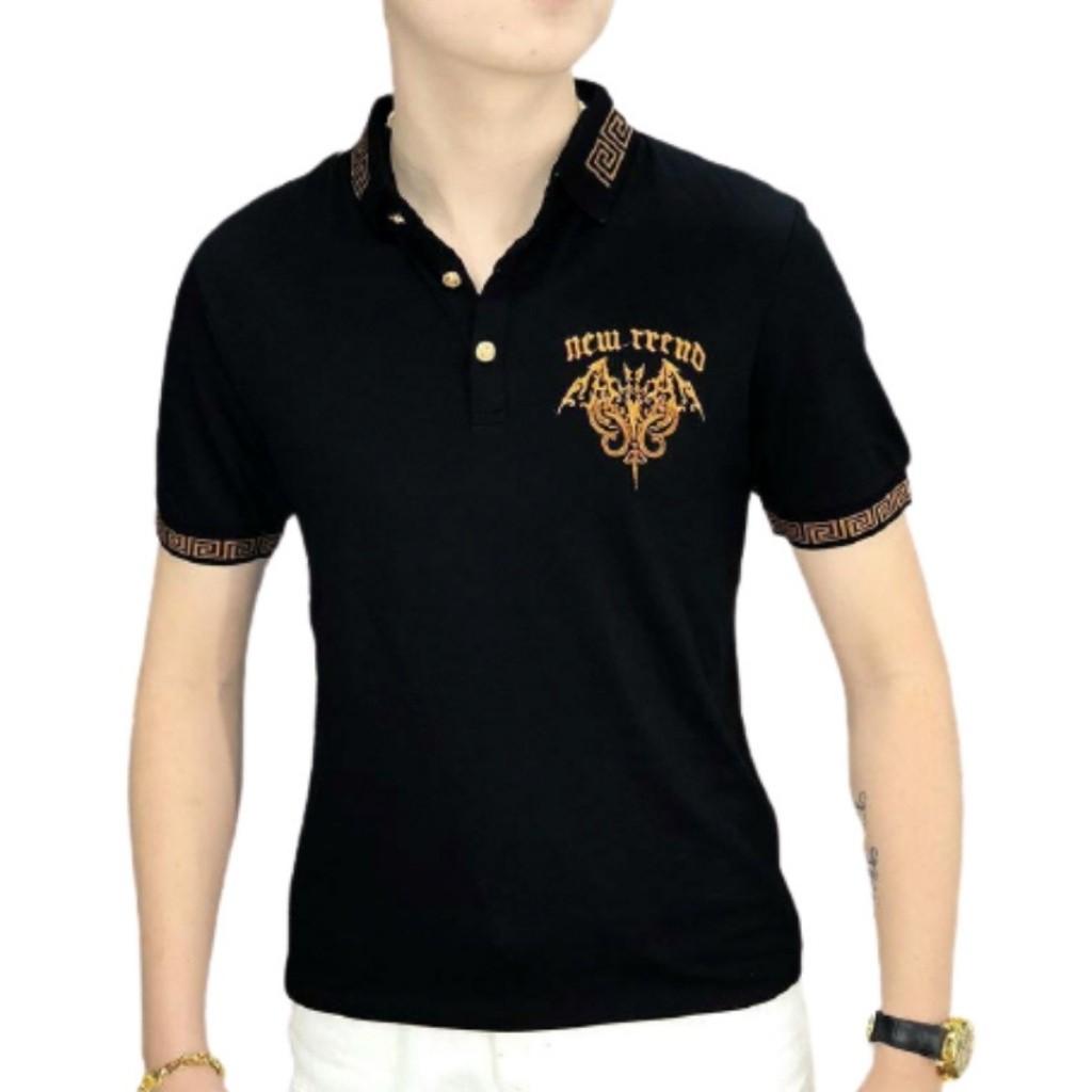 Áo Thun Nam Có Cổ Phối Chữ KT02 Thời Trang Top Fashion Shop Chất Liệu Thun Thoáng Mát Thấm Hút Mồ Hôi Tốt