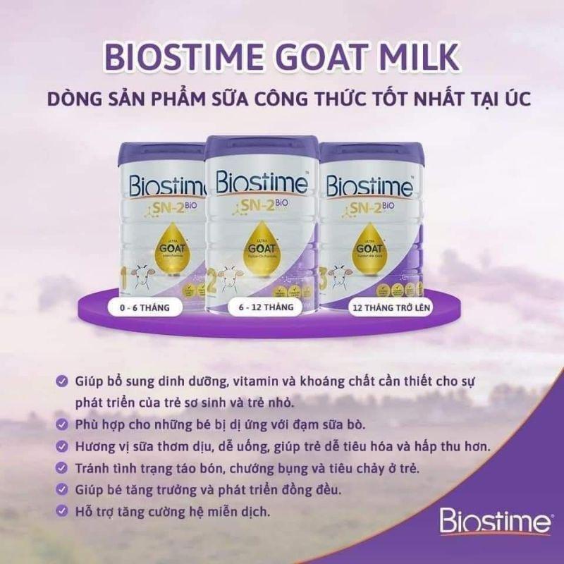 Sữa Dê Biostime Ultra Goat Số 1, cải thiện tiêu hóa tăng cường hấp thu cho bé 800g