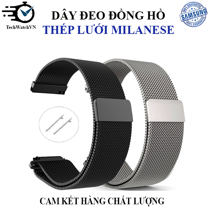 Dây Đeo 20mm Thép Lưới Dành Cho Samsung Galaxy Watch 4 , Watch 3 41 mm, Active 2 và các dây sử dụng 20mm