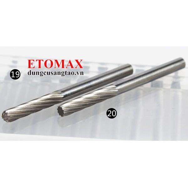 Bộ 20 mũi khắc mài vonfram cao cấp