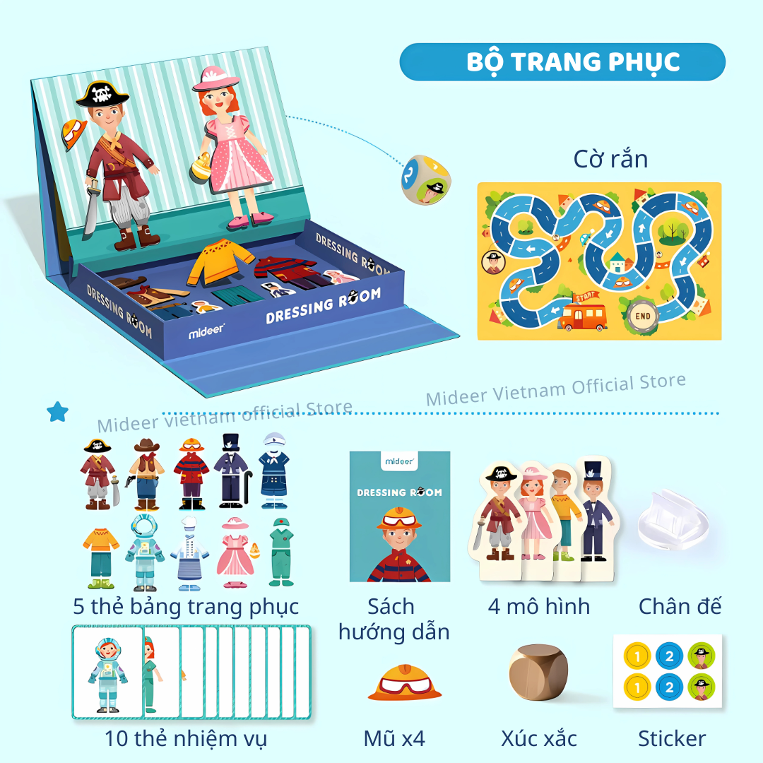 Xếp Hình Nam Châm Mideer Magenetic Game, Bộ đồ Chơi Tư Duy Trí Tuệ Cho Bé 2 3 4 5 Tuổi