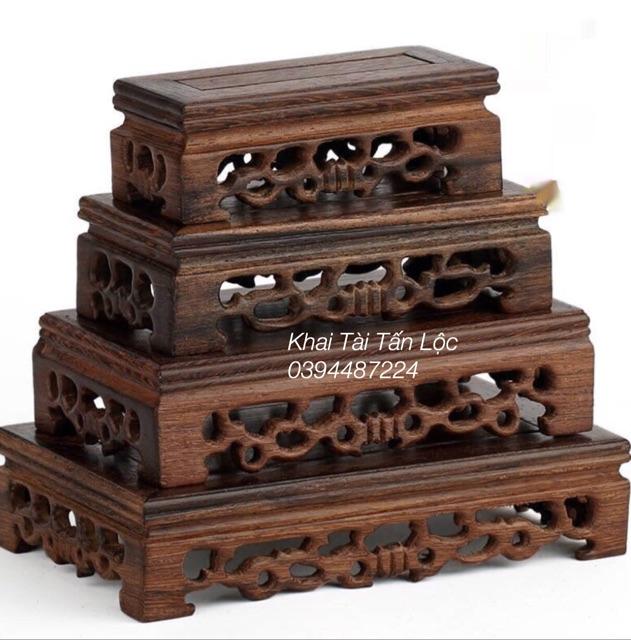 Đế gỗ chữ nhật 17cm x 11 cm để đặt tượng , chậu bonsai