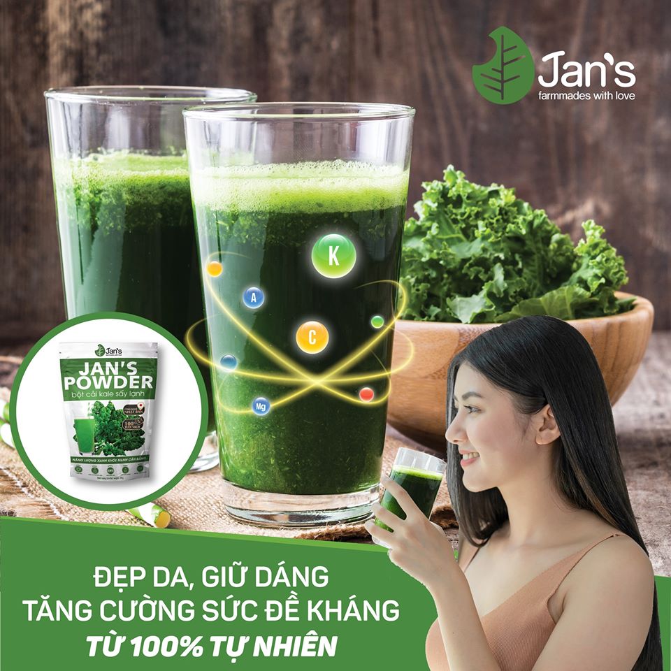 Bột cải xoăn kale sấy lạnh Jan's