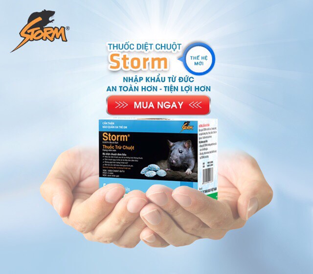 Thuốc diệt chuột Storm 1 gói 20 Viên, Bả diệt chuột sinh học hiệu quả