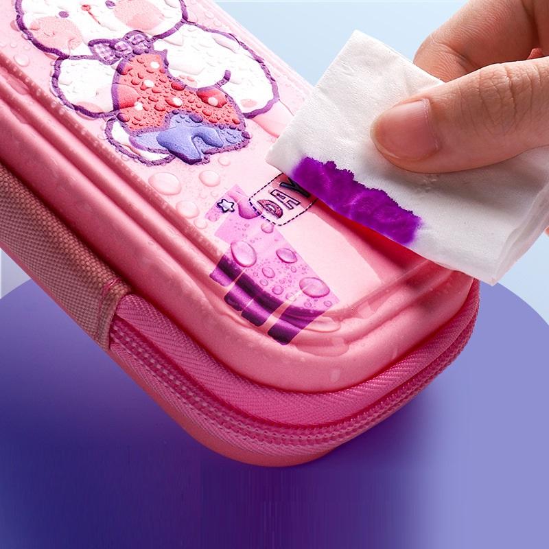 Hộp Đựng Bút Học Sinh 3 Ngăn Hoạt Hình 2D Size 8cm BU09