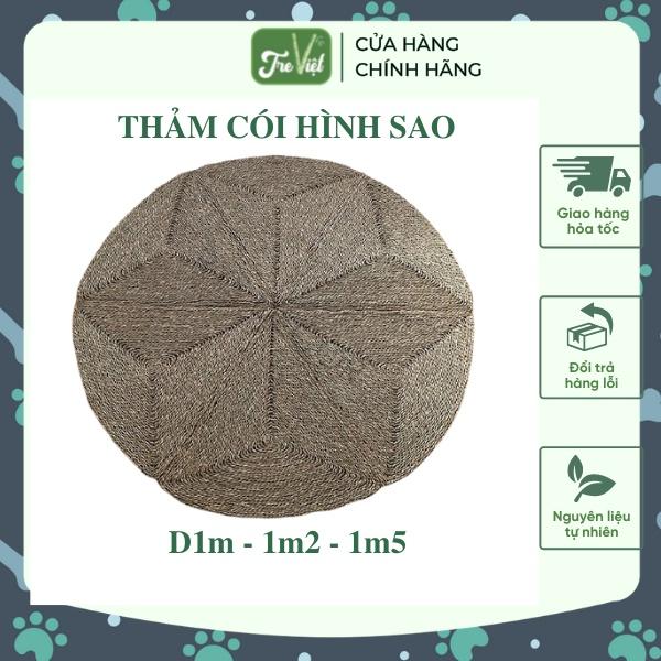 Thảm Cói Hình Sao Decor Chụp ảnh - Thảm Cói Trải Sàn Trang Trí Nhà Cửa Nhiều Kích Thước - Tre Việt