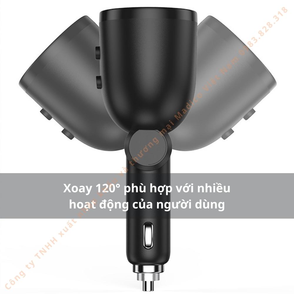 Bộ chia tẩu sạc Philips DLP4007 công suất 120W - Hàng nhập khẩu