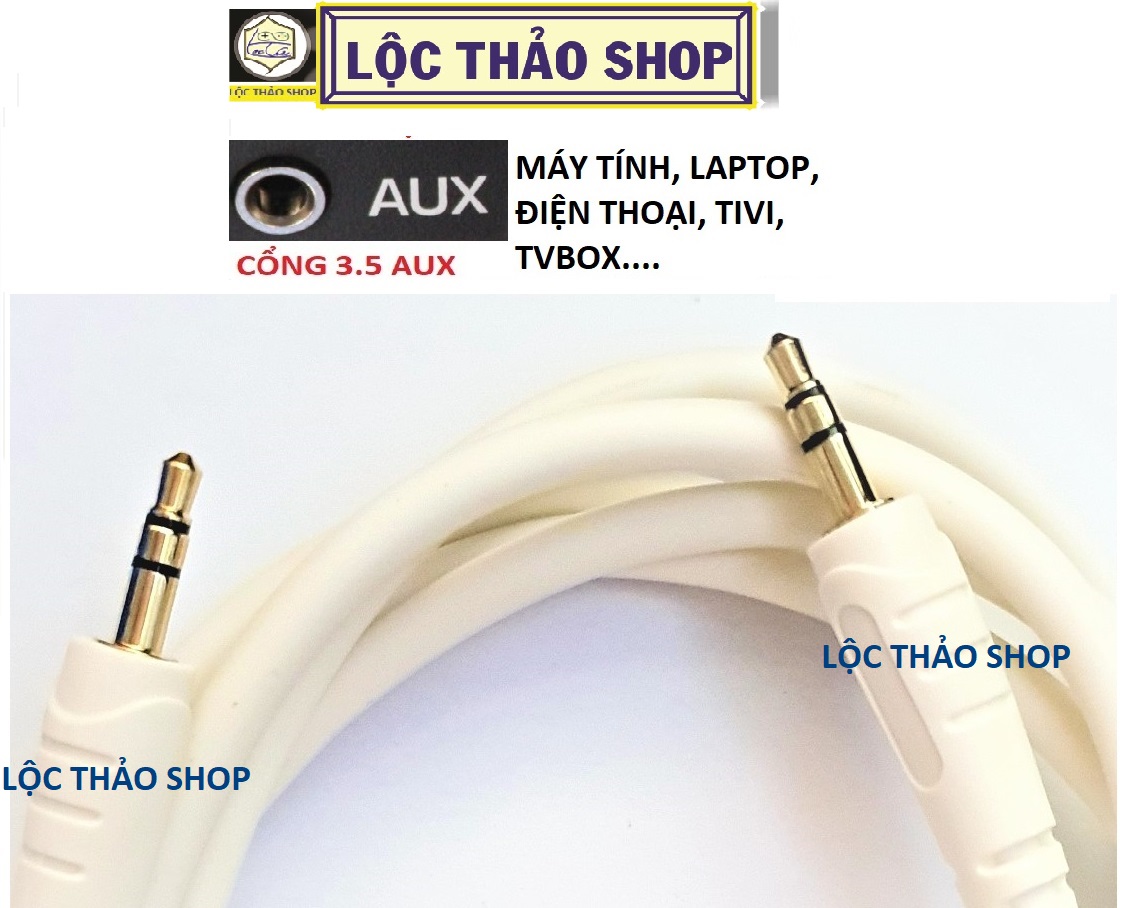 Cáp loa 2 đầu jack 3.5 dài 1.5M 3M 5M 10M cao cấp (dây loa 2 đầu 3 li)