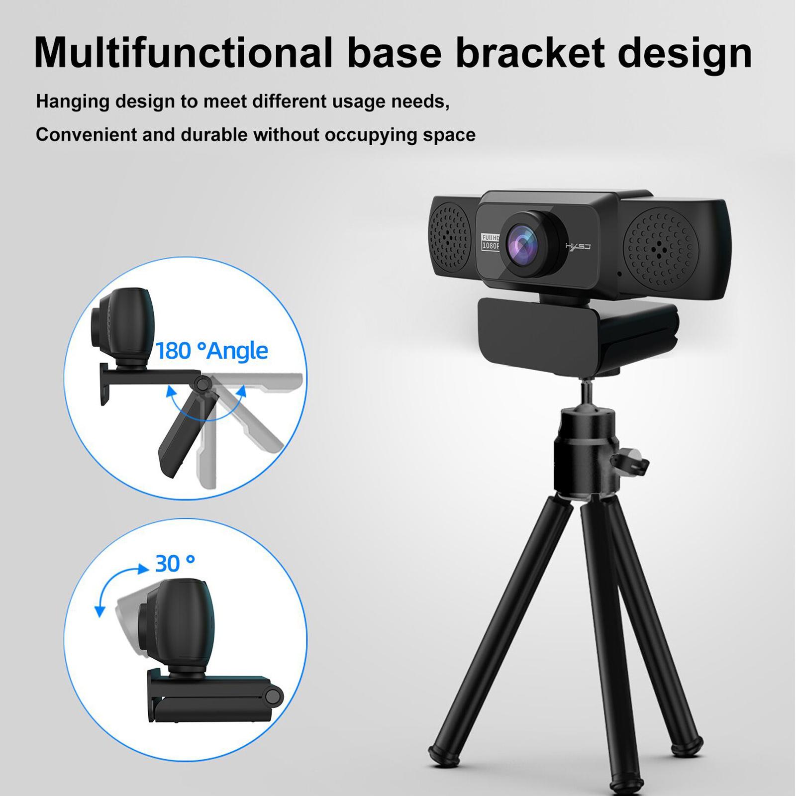 1080P Webcam with Microphone, Web Camera, Microphones Streaming Webcam, 90 & Deg; View Computer Camera, USB Plug And Play, Laptop / Desktop