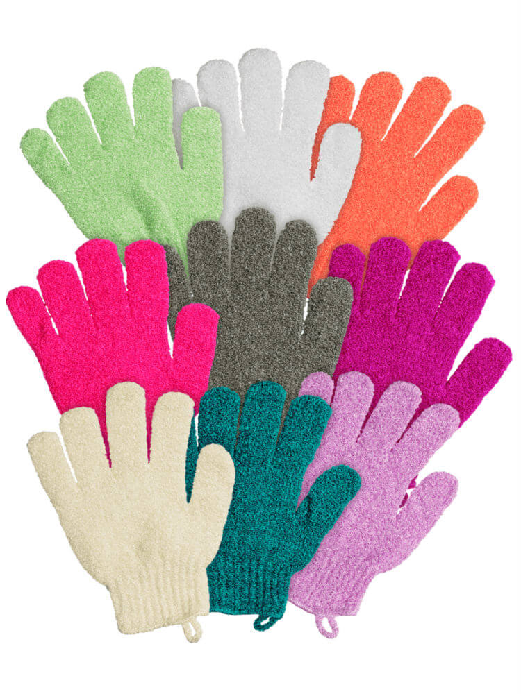 Găng tay tắm tẩy da chết cho cơ thể bằng vải nylon