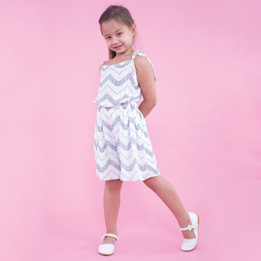Jumsuit Bé Gái 2 Dây Sọc Ngang UGETHER UKID172