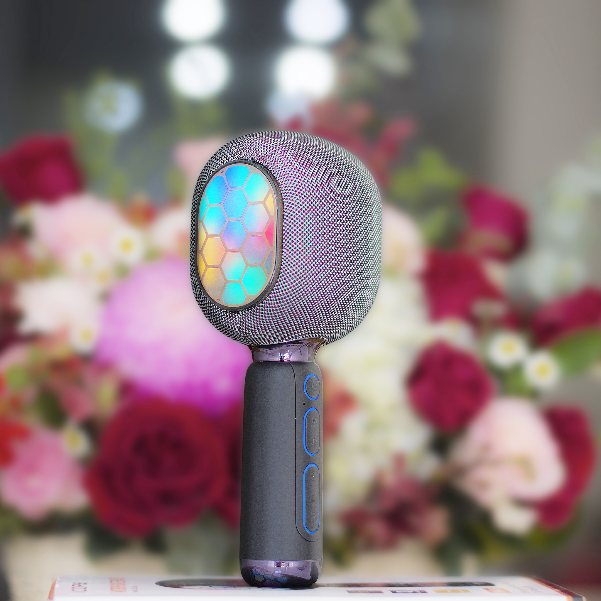 Micro Karaoke kèm loa Bluetooth iCore YM99 - Hàng chính hãng