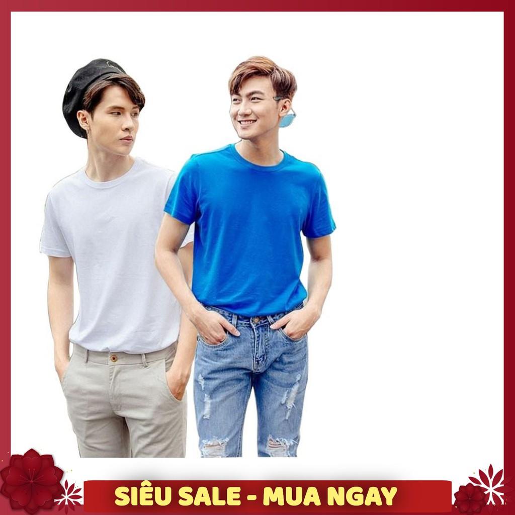 Áo thun trơn nam form rộng vải poly cotton cho mọi lứa tuổi NHIÊU MÀU SIÊU SALE