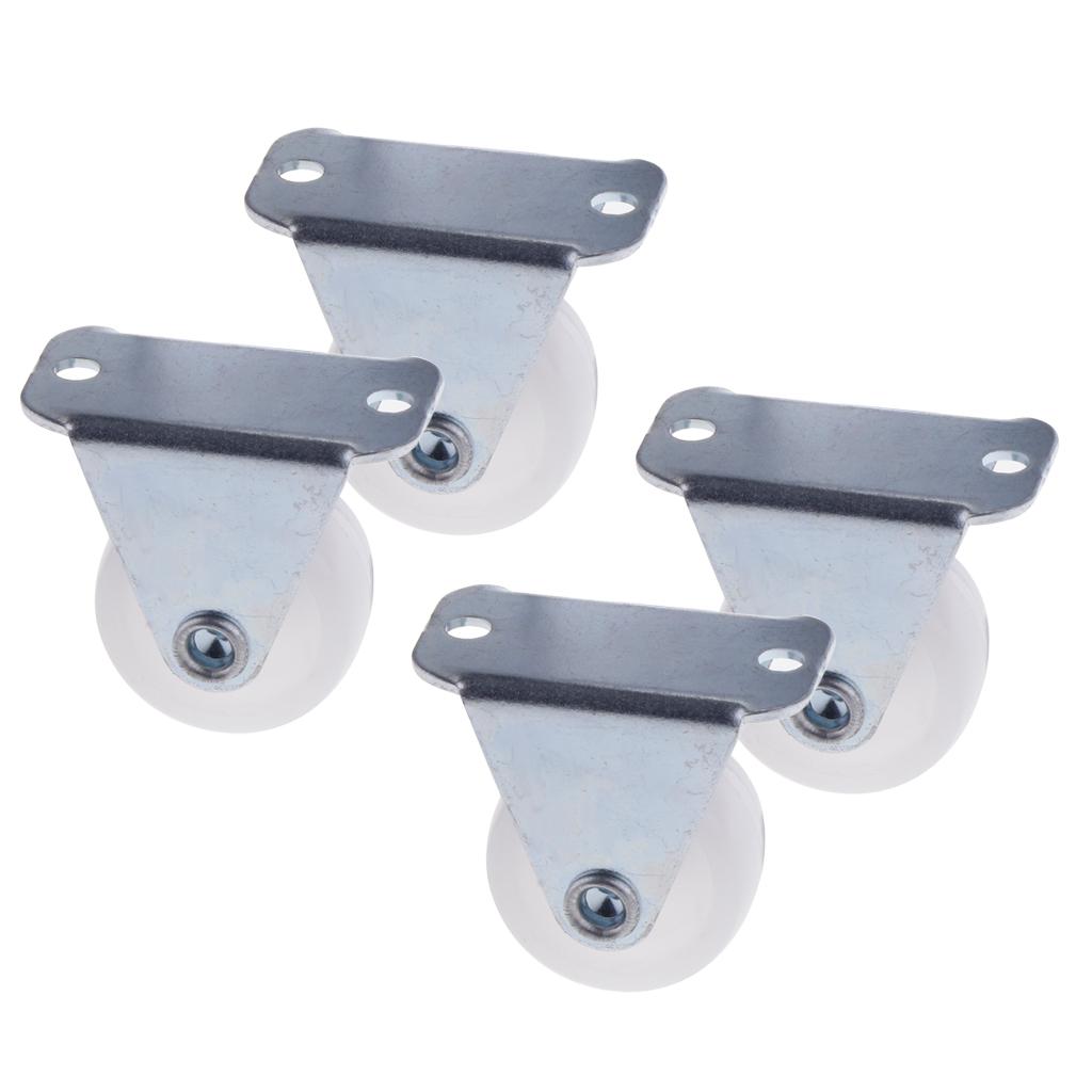 Phép Lạ Chiếu 4 1 Inch Trắng PP Cố Định Đĩa Bánh Bánh Xe 40 kg 88lbs Ngăn Kéo Tủ Xe Đẩy