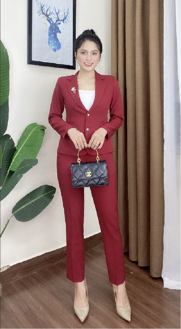 Bộ Vest Công Sở Nữ Tay Dài