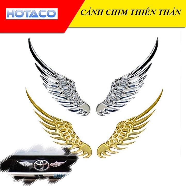 Combo 2 cánh chim thiên thần, logo đại bàng trang trí ô tô
