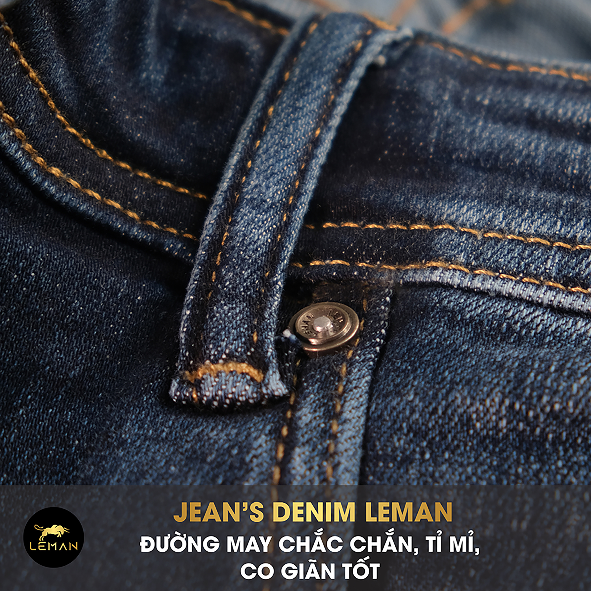 Quần Short Jean nam Leman xanh trơn JL01 - Slim straight Form