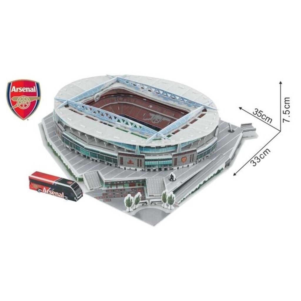 Mô hình sân vận động bóng đá SVĐ Arsenal Emirates đồ chơi lắp ghép lego sân vận động bóng đá mô hình giấy 3D độc đáo