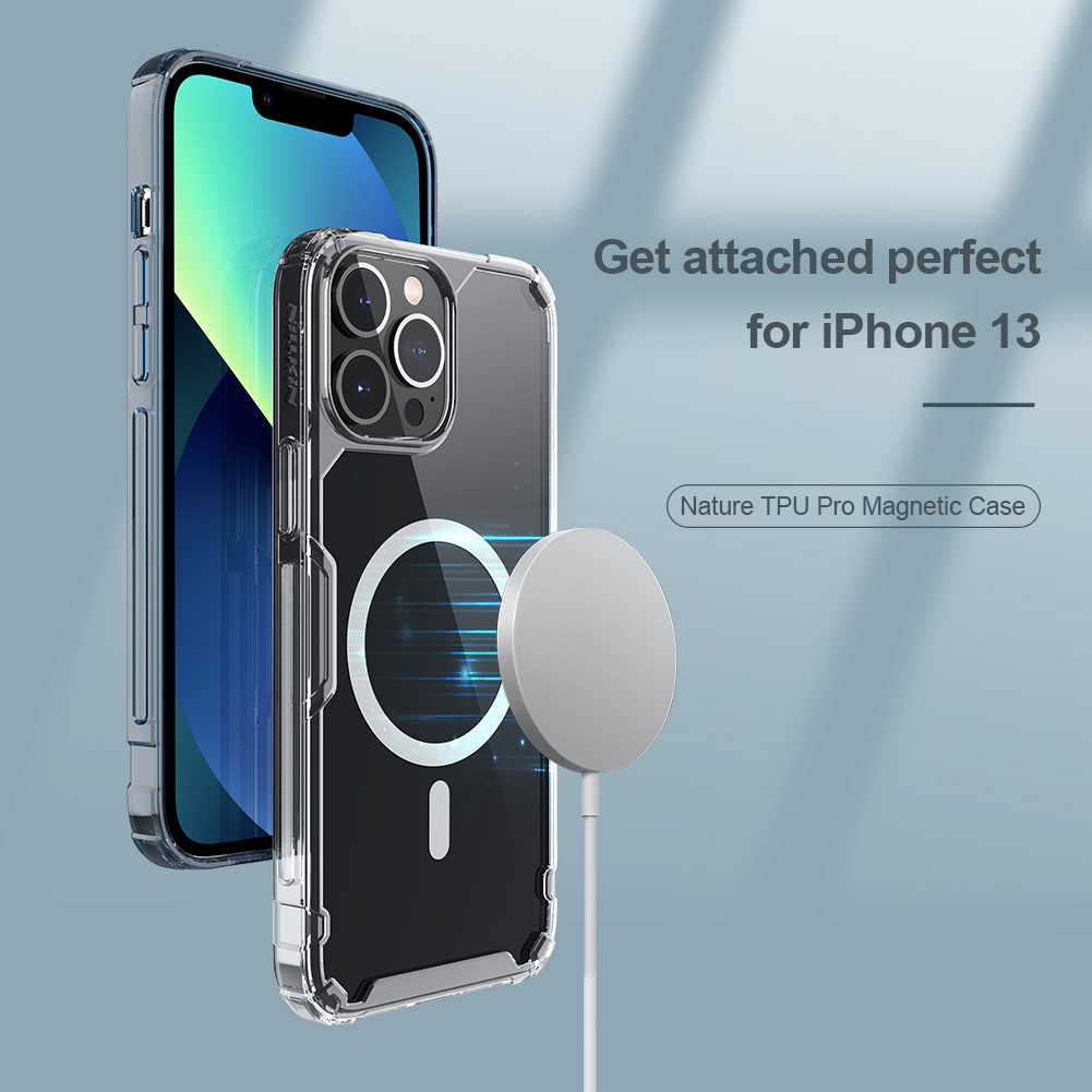 Ốp lưng Nillkin hỗ trợ sạc không dây Nature TPU Pro cho iPhone 13 Pro / iPhone 13 Pro Max - Hàng chính hãng