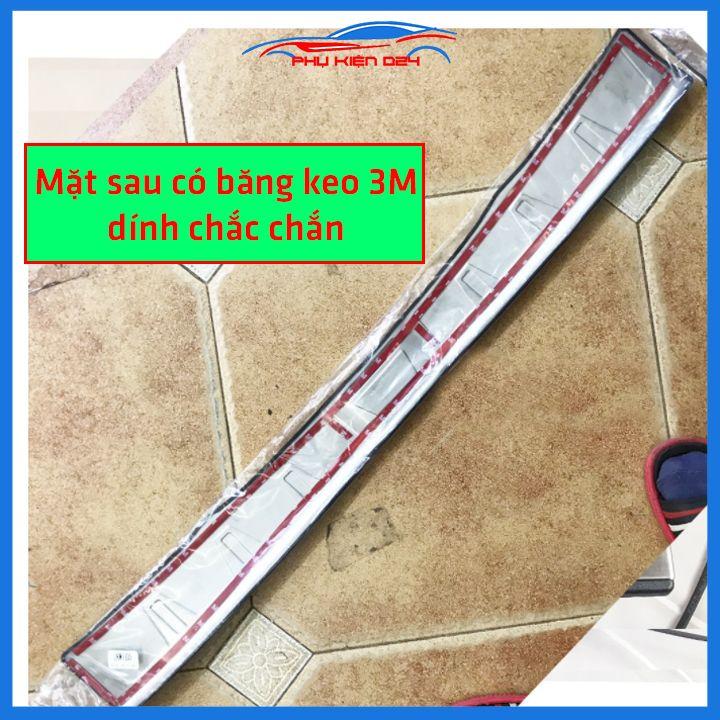 Ốp chống trầy cốp Wigo 2018-2019-2020-20221-2022 inox sáng bóng bảo vệ xe chống va đập
