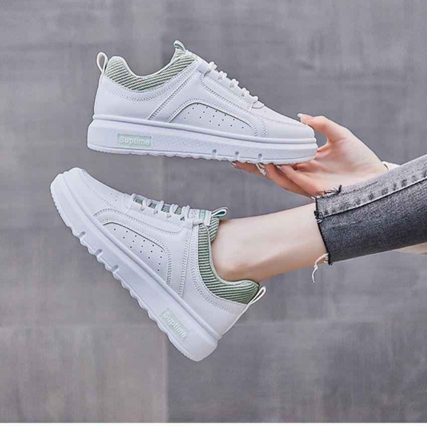 Giày Thể Thao Nữ Trắng,Giày Sneaker Nữ Phiên Bản 2022 Cao Cấp Êm Chân Thoáng Khí GTTN22