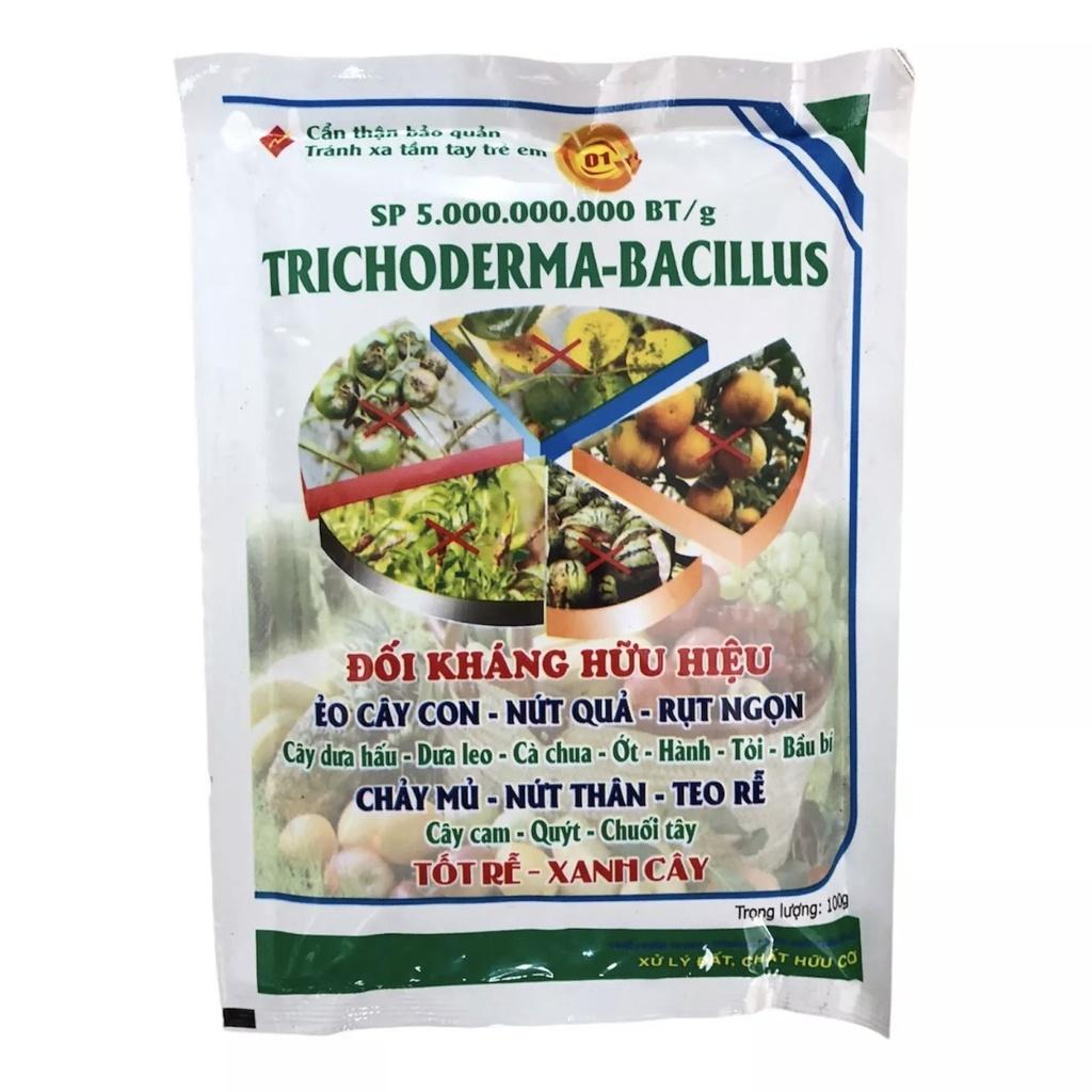 Chế phẩm vi sinh TRIBAC-Phân giải Xenlulo -Trichoderma-bacillus chống nấm có hại, ra rễ xanh