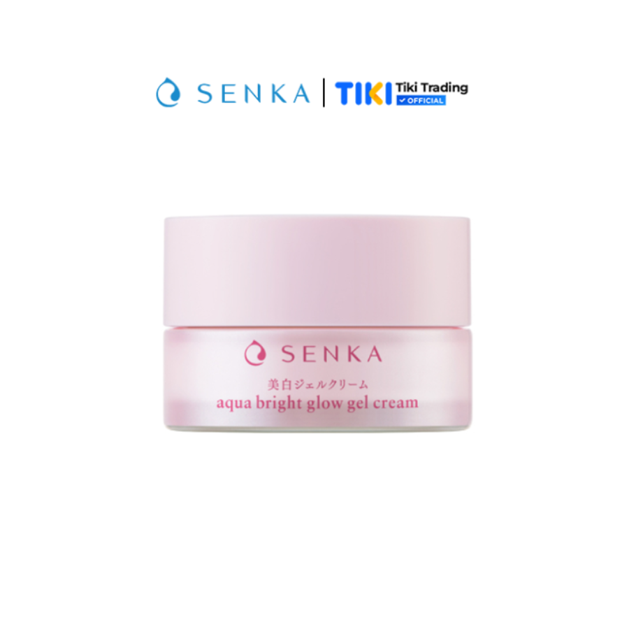 [HOT DEAL] Kem Dưỡng Da Trắng Hồng ban đêm Giảm Thâm Sạm Không Cồn dạng gel SENKA AQUA BRIGHT GLOW GEL CREAM 50g - 15538
