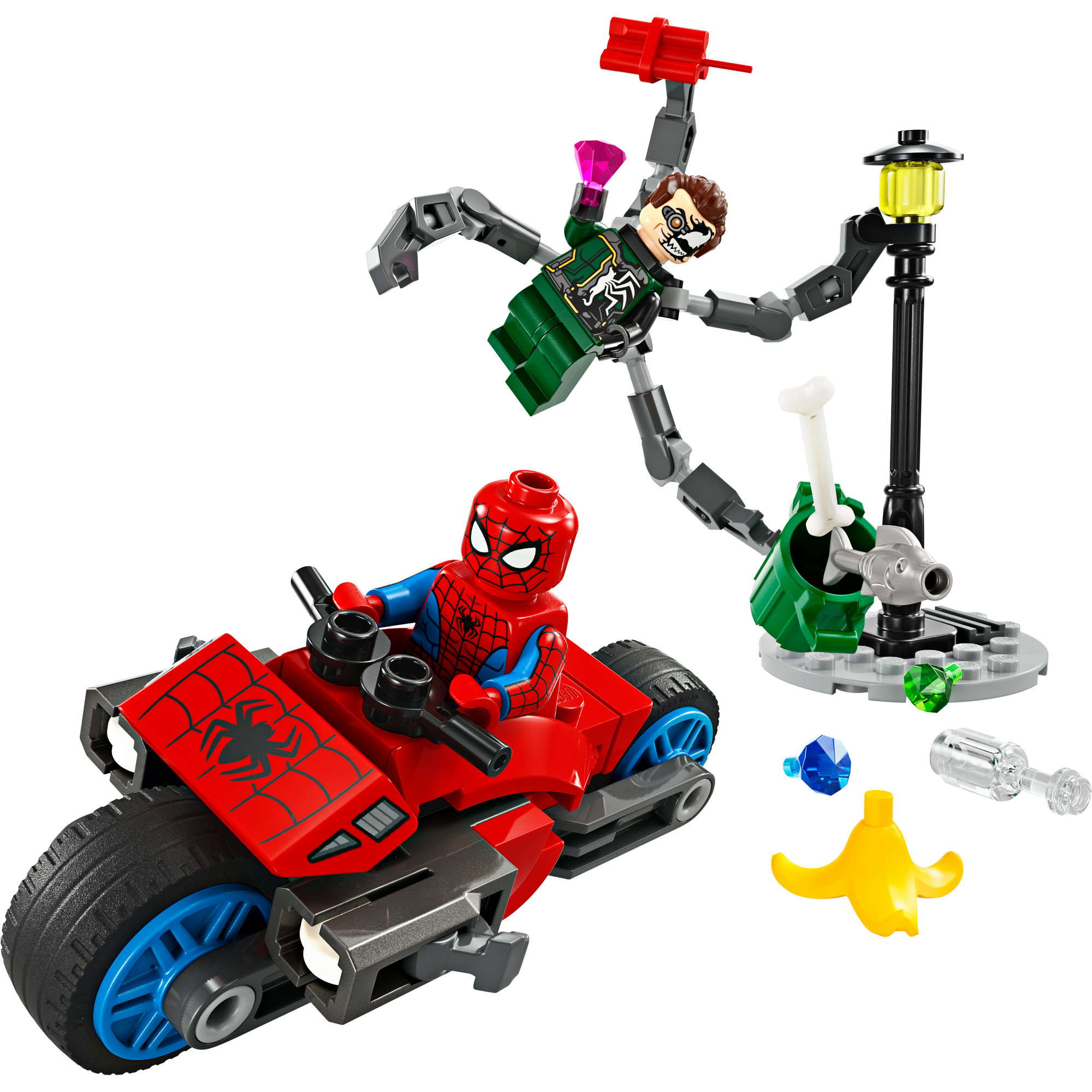 LEGO SUPERHEROES 76275 Đồ chơi lắp ráp Người nhện đối đầu tiến sĩ Ock (77 chi tiết)