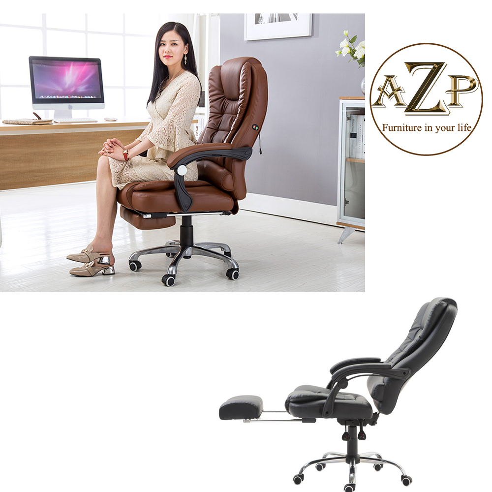 Ghế Giám Đốc, Ghế Văn Phòng  AZP FURNITURE Ergonomic AZP-9123 NAU - Nhóm Siêu Êm, Ngả Lưng relax tích hợp Massage