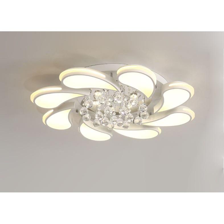 Đèn ốp trần trang trí hoa lan pha lê có điều khiển từ xa