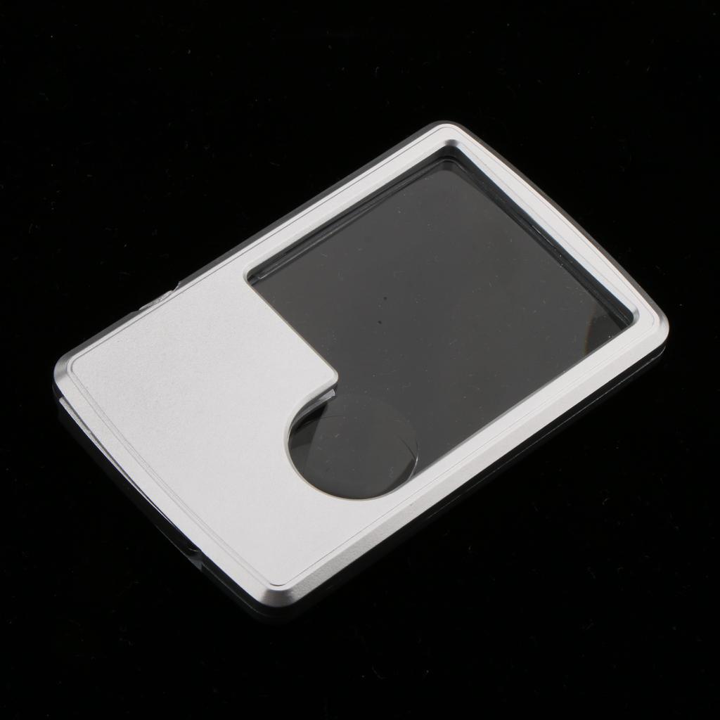 3X 6X Square Glass Loupe Lens Magnifying Tool for Jewelry Watch Coin Stamp