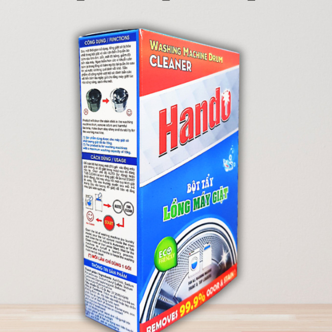 Hộp bột tẩy vệ sinh lồng máy giặt Hando 200g (Hộp 2 x 100g)