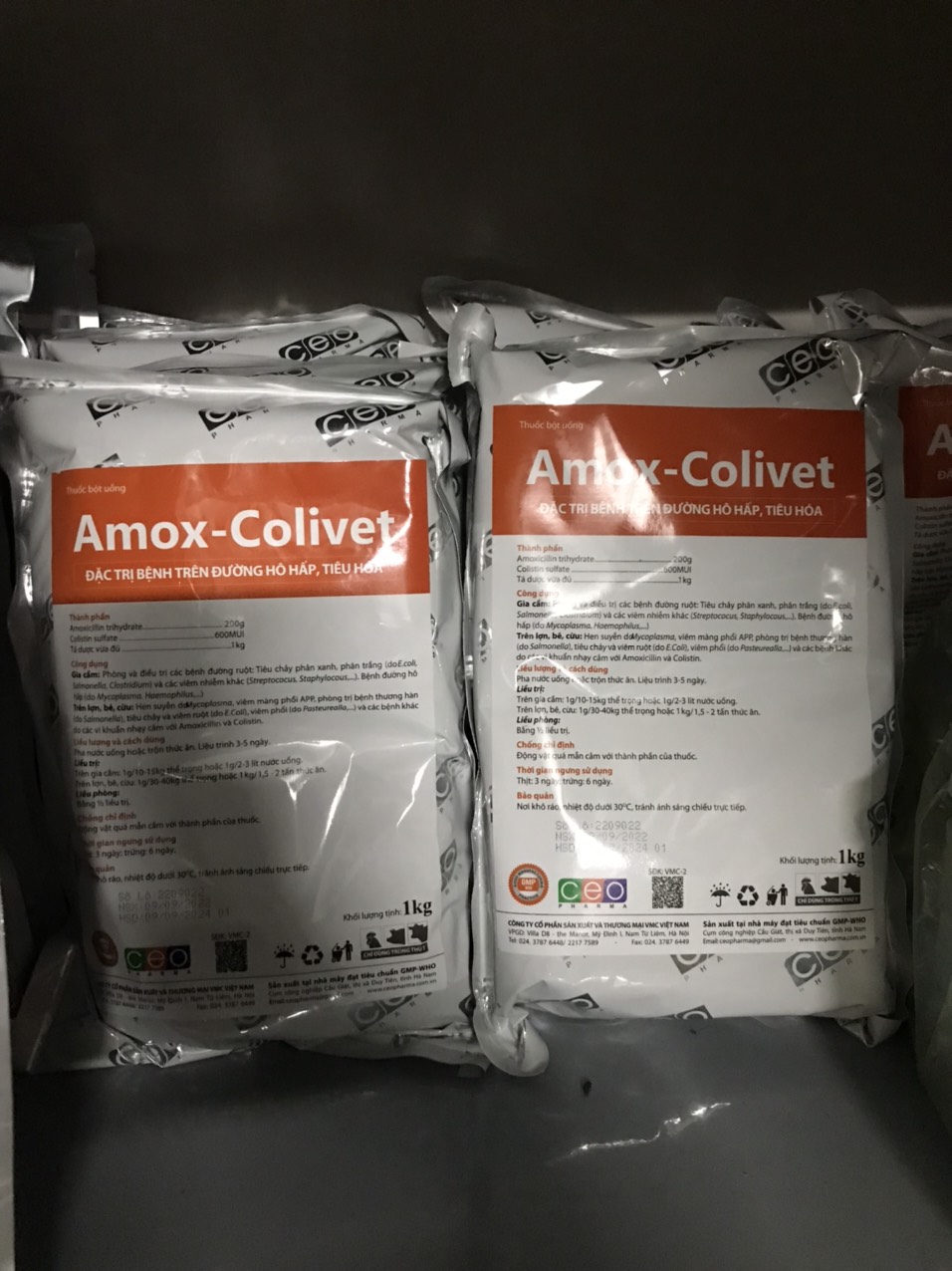Amox colivet/amoxcoli dùng cho chó, mèo, gia súc, gia cầm