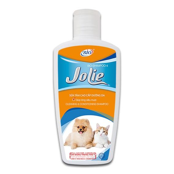 SỮA TẮM SIÊU MƯỢT LÔNG VÀ KHỬ MÙI HÔI CHO CHÓ MÈO THÚ CƯNG PET Bio Jolie chai 200ml