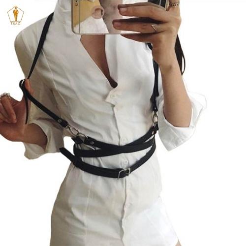 Dây đai giả da TRAZ với vòng chữ O thời trang sành điệu dành cho nữ