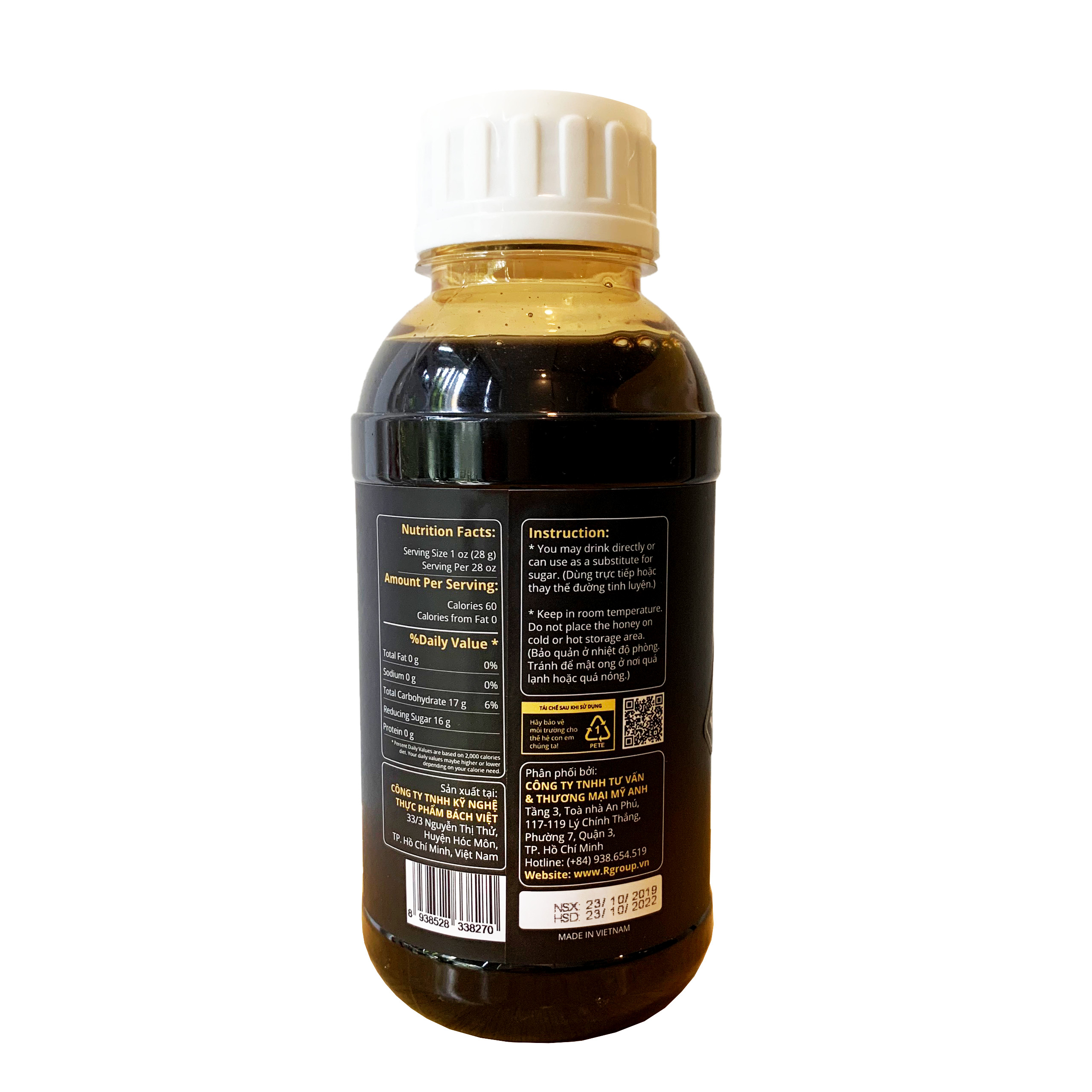 Mật ong rừng hữu cơ RHONEY - 795g