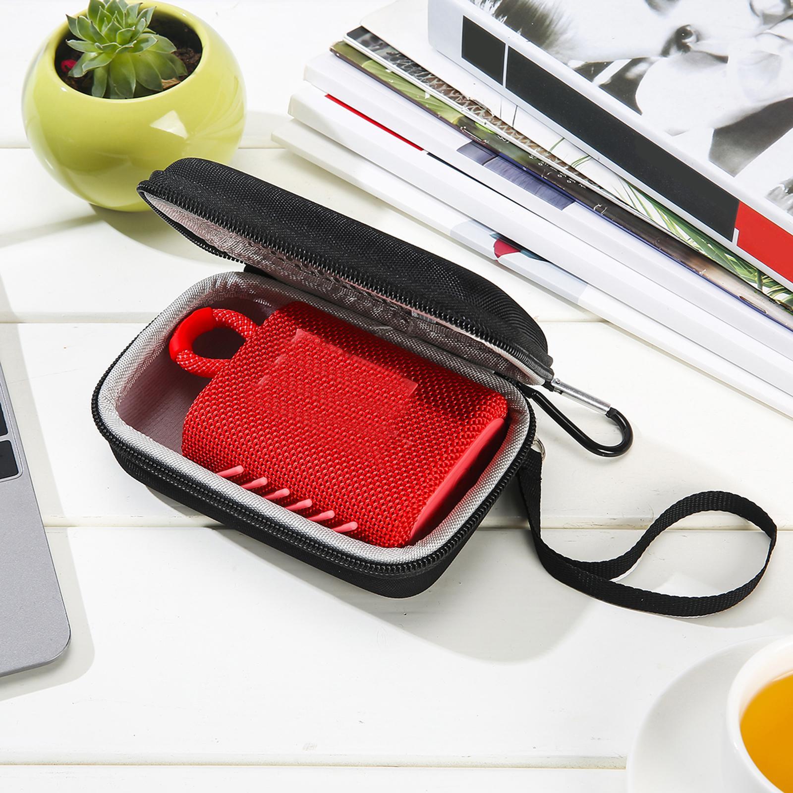 Case for GO3 Bluetooth Speaker, Hard Organizer Carry Travel Cover Storage Bag W/ Carabiner
