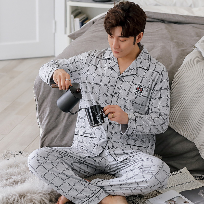 Đồ bộ PIJAMA Nam dài tay họa tiết sọc Caro, chất Cotton 100%, hàng cao cấp style Hàn Quốc thời thượng