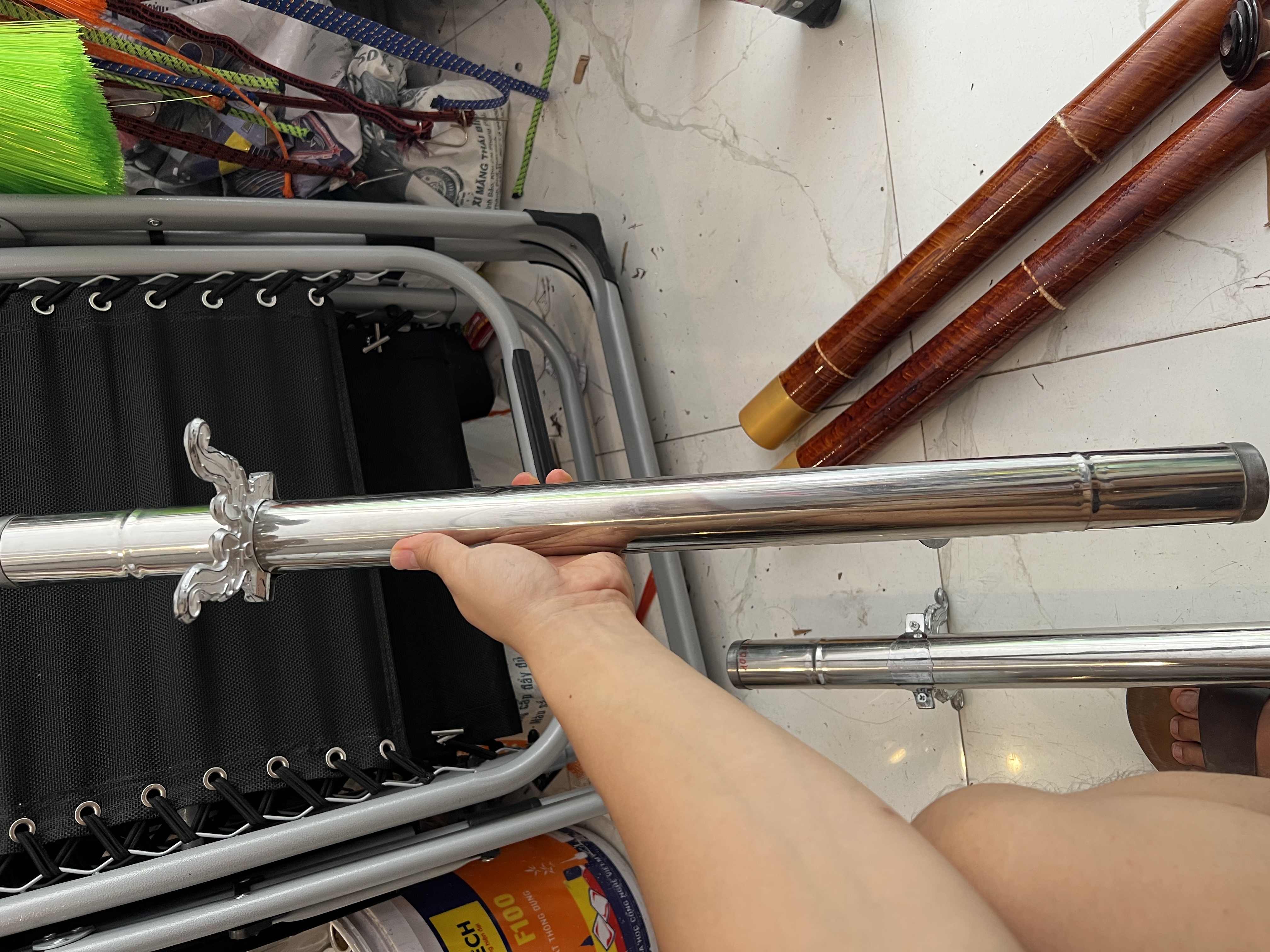 Điếu cày INOX 304 cao cấp , hàng đặc biệt , có chân đế đỡ điếu