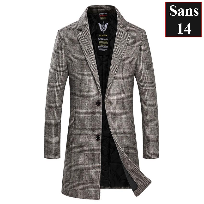 Áo Khoác Nam Lông Cừu Áo Mangto Nam Siêu Cấp Áo Dạ Nam Dáng Vừa Sans14 Sans Shop
